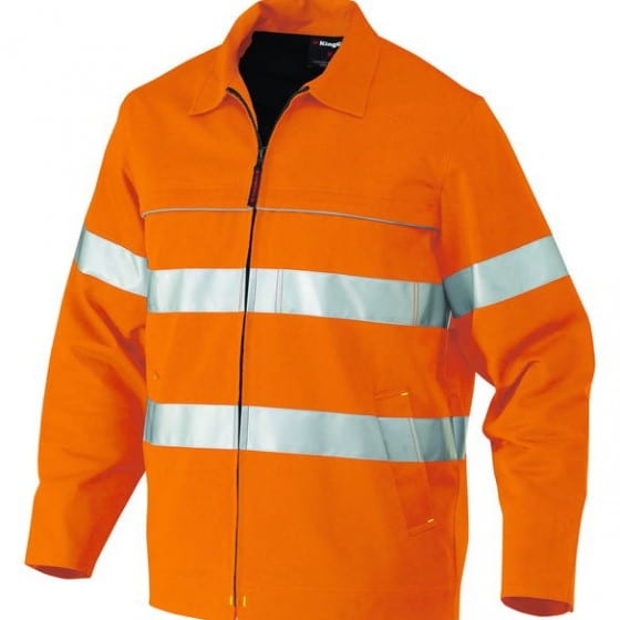 Guardian Safety Classic Hi Vis Bluey Jacket with Reflective Tape ...