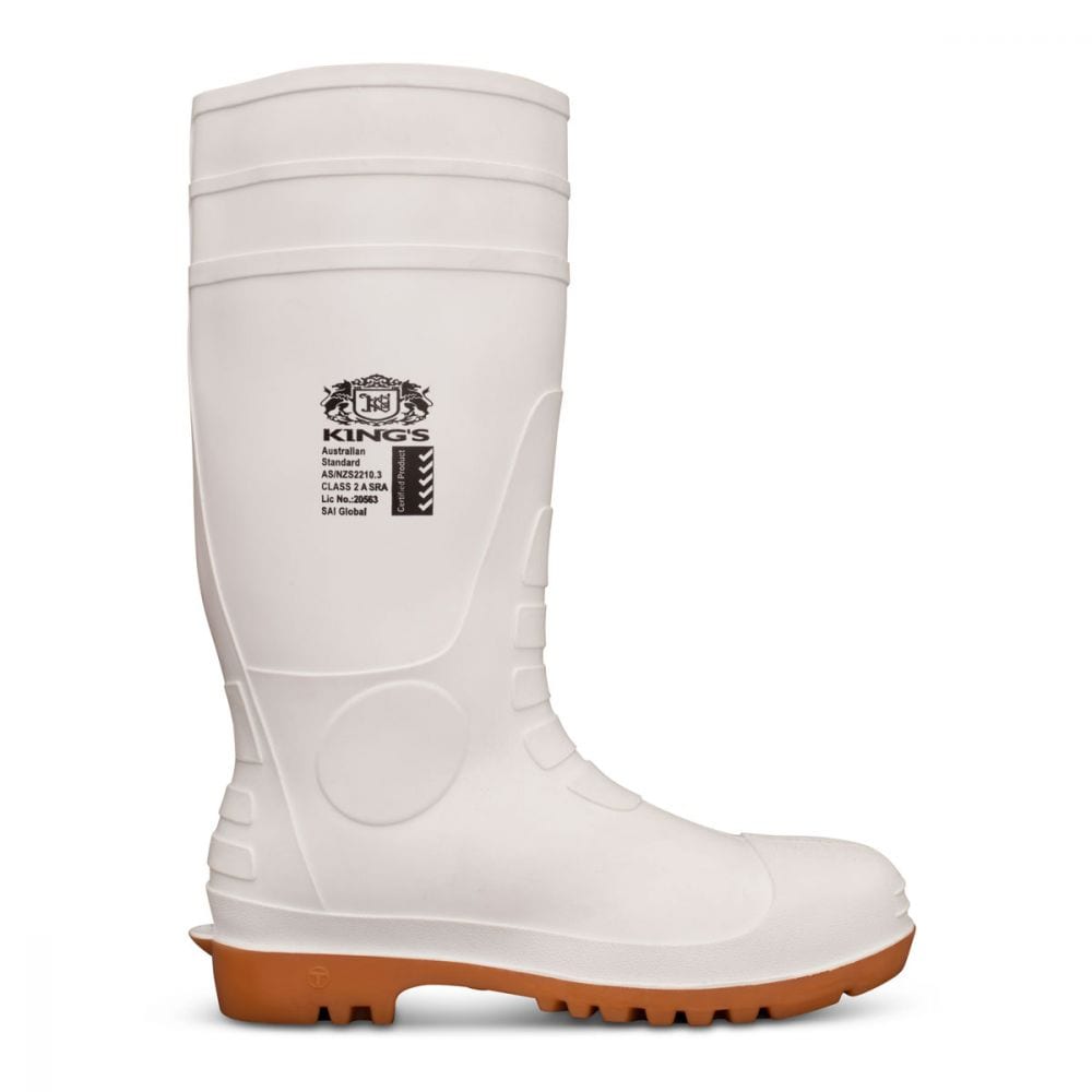 Oliver Mens White Safety Gumboot 10110 Newcastle Workwear