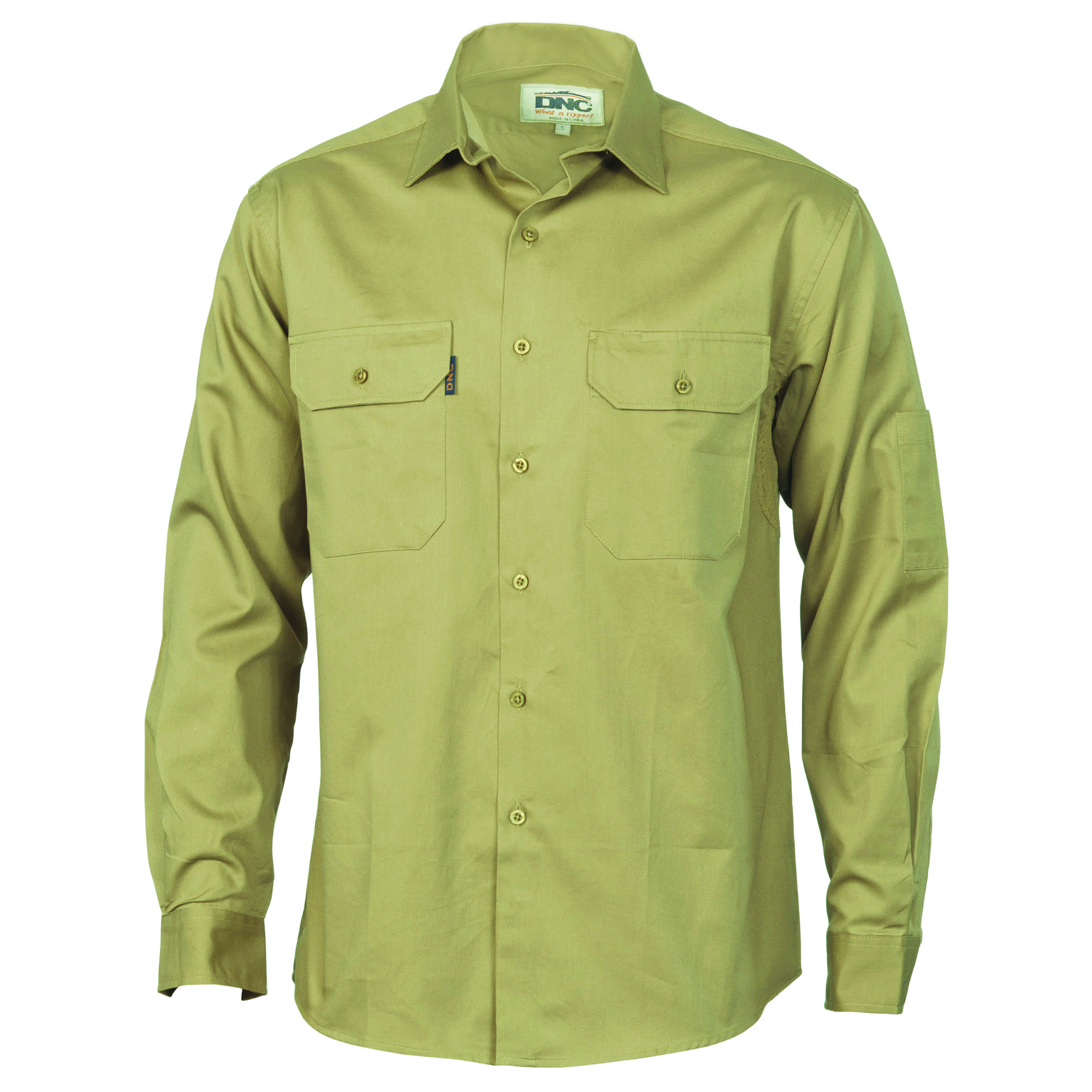 DNC Cool-Breeze Cotton Long Sleeve Shirt D3208 - Newcastle Workwear ...