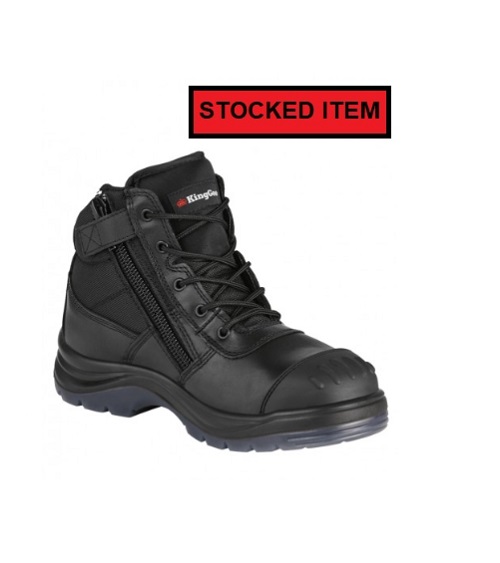 KingGee Mens Tradie Boot Breathable Leather Work Safety Water Resistant K27150